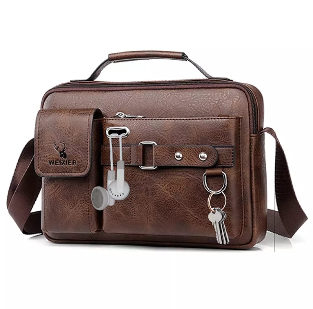 Men's Pu Leather Shoulder Bag